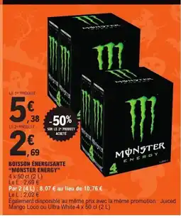 E.Leclerc MONSTER ENERGY Boisson énergisante offre