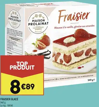 Leader Price Fraisier glacé offre