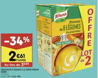 Leader Price Douceur de 8 légumes à la crème fraiche Knorr offre