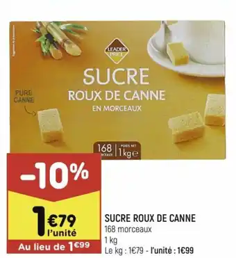 Leader Price Sucre roux de canne offre