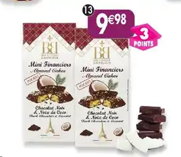 Maximo Lot de 2 boîtes de mini financiers noix de coco enrobés de chocolat noir offre