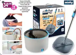 Maximo Opti-clean Spin mop Serpillière rotative minky offre