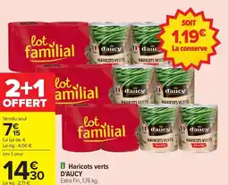 Carrefour Market Haricots verts d'aucy offre