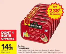 Carrefour Market Sardines connétable offre