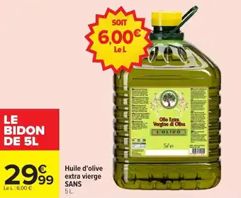 Huile d'olive extra vierge sans