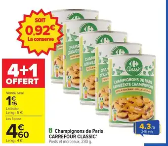 Carrefour Market Champignons de paris carrefour classic offre