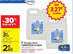 Carrefour Market Vinaigre blanc carrefour classic offre