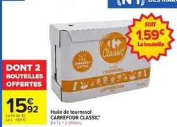 Carrefour Market Huile de tournesol carrefour classic offre