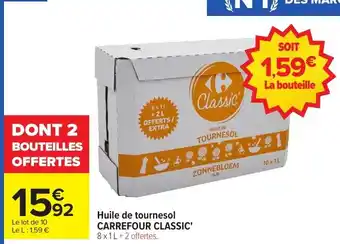 Carrefour Market Huile de tournesol carrefour classic offre
