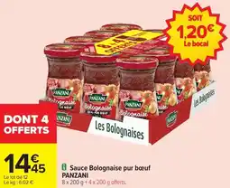 Carrefour Market Sauce bolognaise pur boeuf panzani offre