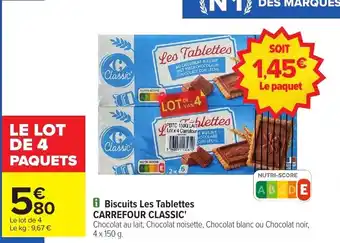 Carrefour Market Biscuits les tablettes carrefour classic offre