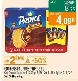 Match LU Goûters fourrés prince offre