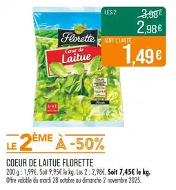 Match FLORETTE Coeur de Laitue offre