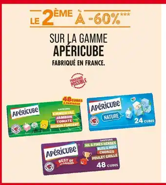 Match APÉRICUBE Le 2ème à -60% sur la gamme Apéricube offre