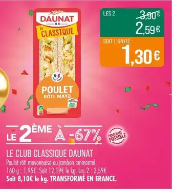 Match DAUNAT Le club classique offre