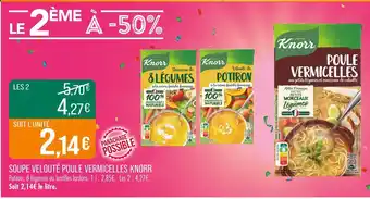 Match Knorr Soupe velouté poule vermicelles offre