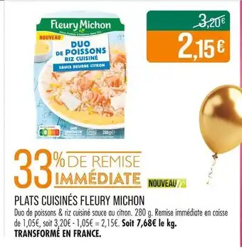 Match FLEURY MICHON Plats cuisinés offre