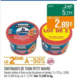 Match PETIT NAVIRE TARTINADES DE THON offre