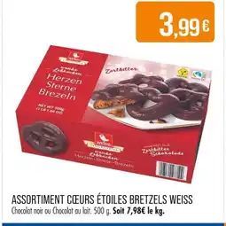 Match Weiss Assortiment Cœurs Étoiles Bretzels offre