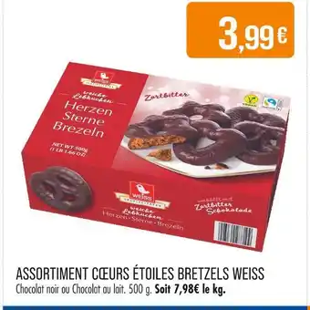 Match Weiss Assortiment Cœurs Étoiles Bretzels offre