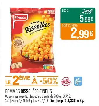 Match FINDUS Pommes Rissolées offre
