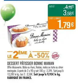Match BONNE MAMAN DESSERT PÂTISSIER offre