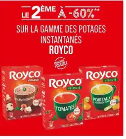 Match ROYCO Le 2ème à -60% sur la gamme des potages instantanés ROYCO offre