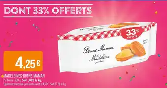 Match BONNE MAMAN Madeleines offre