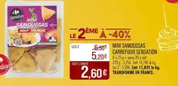 Match CARREFOUR SENSATION Mini Samoussas Boeuf offre