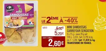 Match CARREFOUR SENSATION Mini Samoussas Boeuf offre