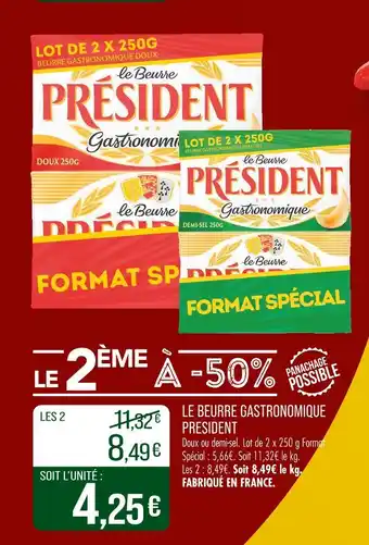 Match Président Le Beurre Gastronomique offre