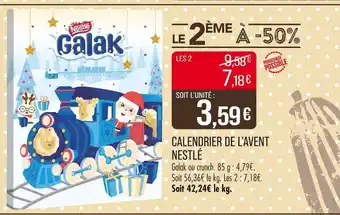Match NESTLÉ Calendrier de l'Avent Galak offre