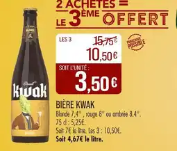 Match KWAK Bière offre