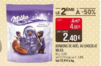 Match Milka Bonbons de Noël au chocolat offre