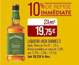 Match JACK DANIEL’S Liqueur offre