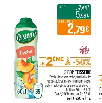 Match TEISSEIRE Sirop offre
