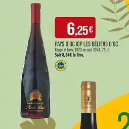 Match LES BÉLIERS D’OC Pays d’oc IGP offre