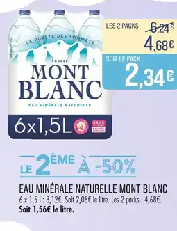 Match MONT BLANC Eau minérale naturelle offre