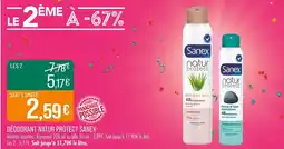 Match SANEX DÉODORANT NATUR PROTECT offre