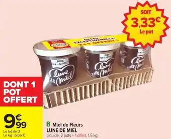 Carrefour Market Miel de fleurs lune de miel offre