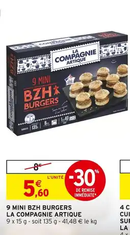 Intermarché LA COMPAGNIE ARTIQUE 9 Mini BZH Burgers offre
