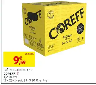 Intermarché Coreff Bière Blonde x 12 offre