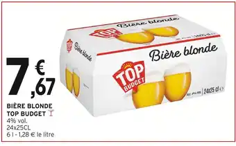 Intermarché TOP BUDGET Bière blonde offre
