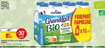 Intermarché Candia Grandlait Bio UHT Demi-Écrémé offre