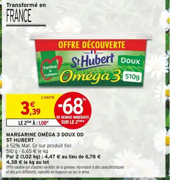 Intermarché St Hubert Margarine Oméga 3 Doux OD offre