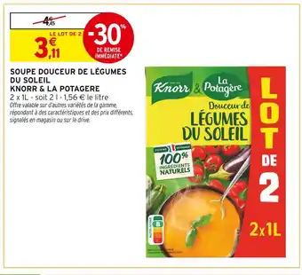 Intermarché Knorr & La Potagère Soupe Douceur de Légumes du Soleil offre