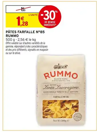 Intermarché RUMMO Pâtes Farfalle N°85 offre