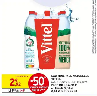 Intermarché VITTEL Eau Minérale Naturelle offre