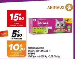 Netto WHISKAS Sachets fraîcheur la carte mixte en gelée 1+ offre