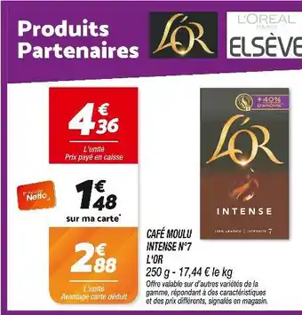Netto L'OR Intense N°7 Café Moulu offre